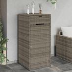 vidaXL Tuinkast 55x55x111 cm poly rattan grijs, Tuin en Terras, Verzenden, Nieuw