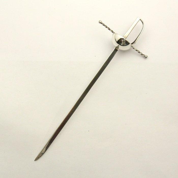 ZELDZAAM - Decoratieve geheel zilveren briefopener -, Antiek en Kunst, Antiek | Goud en Zilver