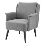 [en.casa] Fauteuil Edling 83x73x75 cm grijs en zwart, Huis en Inrichting, Fauteuils, Verzenden, Nieuw