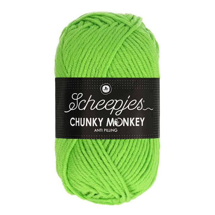 Scheepjes Chunky Monkey 100g - 1821 Lime, Hobby en Vrije tijd, Breien en Haken, Nieuw, Verzenden