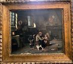 Italiaanse school (XX) - Scena familiare in un interno, Antiek en Kunst