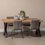 Mangohouten Eettafel Rechthoek Cedric 160x90 cm (6cm), Verzenden, Nieuw, 50 tot 100 cm, Rechthoekig
