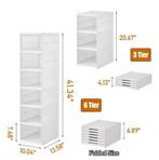 6-Lagen Transparante Schoenenbox – Vouwbare Stapelbare Organ, Verzenden, Nieuw