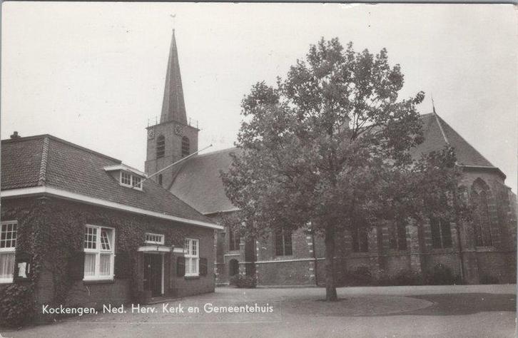 KOCKENGEN - Ned. Herv. Kerk en Gemeentehuis, Verzamelen, Ansichtkaarten | Nederland, Verzenden