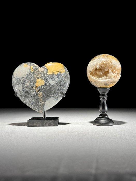 Geen minimumprijs - Prachtig paar Maligano en kristallen, Antiek en Kunst, Kunst | Designobjecten