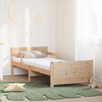 vidaXL Bedframe met matras Bruin 80 x 200 cm Massief, Huis en Inrichting, Verzenden, Nieuw, Bruin, Hout