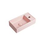 Fontein Ora 41x22x10cm mat roze inclusief afvoerplug rechts, Verzenden, Nieuw