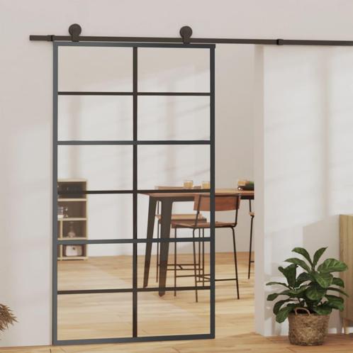 vidaXL Schuifdeur met beslag 102x205 cm aluminium en, Doe-het-zelf en Verbouw, Deuren en Horren, Nieuw, Verzenden