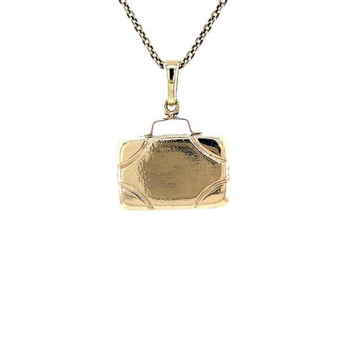 Gouden koffer hanger 14 krt, Sieraden, Tassen en Uiterlijk, Kettinghangers, Nieuw, Ophalen of Verzenden