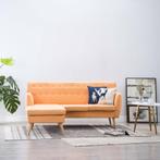 vidaXL Bank L-vormig 171,5x138x81,5 cm stof oranje, Verzenden, Nieuw, Stof, 150 tot 200 cm