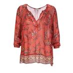 Frogbox • rode tuniek met bloemen • S (36), Kleding | Dames, Verzenden, Nieuw, Maat 36 (S), Frogbox