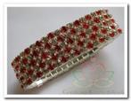 Polsarmband 5 rijen rood / zilver Polsarmband 5 r, Ophalen of Verzenden, Nieuw