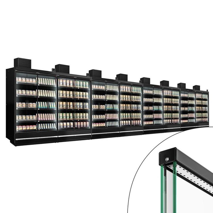 GGM Gastro | (8 stuks) Supermarkt wandkoeling - 15000mm - |, Witgoed en Apparatuur, Koelkasten en IJskasten, Verzenden