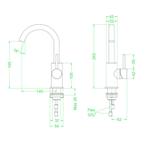 Wastafelkraan IVY Concord Draaibare Uitloop Coldstart RVS316, Ophalen of Verzenden, Nieuw