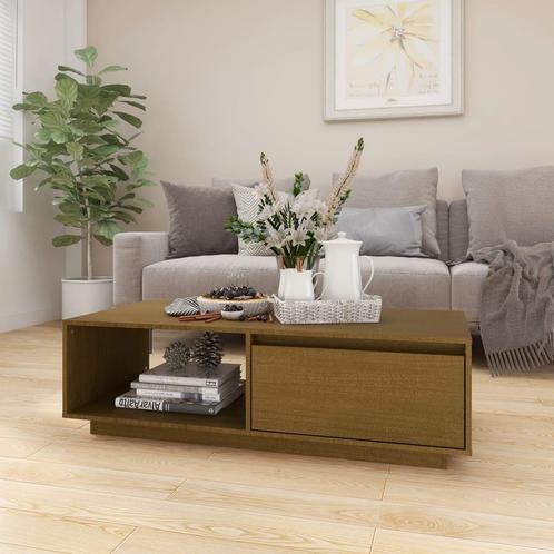 vidaXL Salontafel 110x50x33,5 cm massief grenenhout, Huis en Inrichting, Tafels | Salontafels, 100 tot 150 cm, Nieuw, Grenenhout