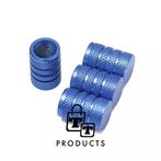 TT-products ventieldoppen 3-rings Blue aluminium 4 stuks, Auto diversen, Auto-accessoires, Nieuw, Ophalen of Verzenden