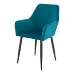 Eetkamerstoel Hollola set van 4 turquoise [en.casa], Huis en Inrichting, Stoelen, Verzenden, Nieuw