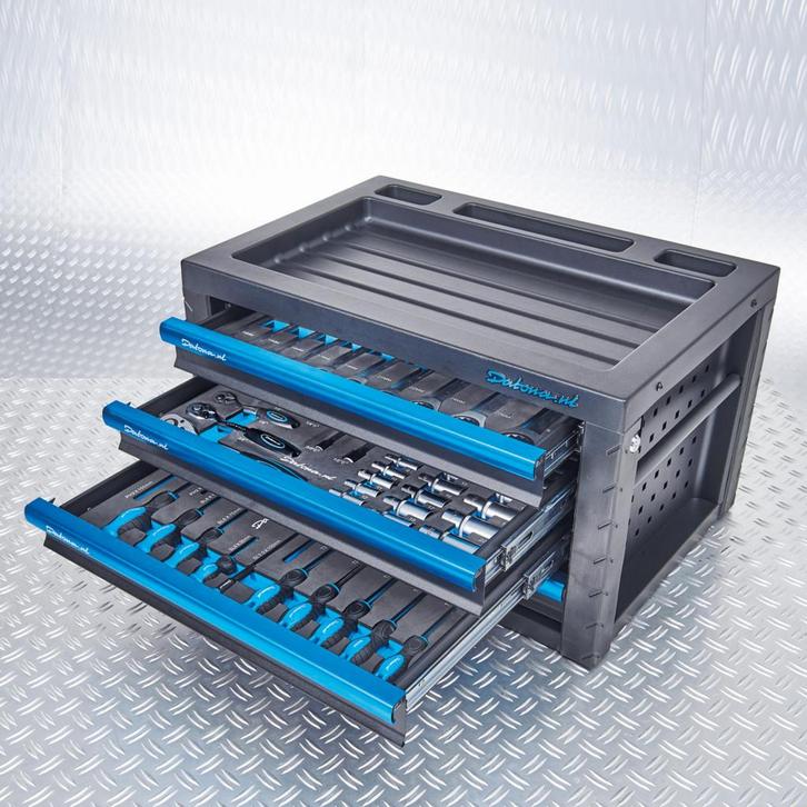 Datona Gevulde gereedschapskist Black-Line 116-delig met 4, Doe-het-zelf en Verbouw, Gereedschap | Handgereedschap, Nieuw, Ophalen of Verzenden