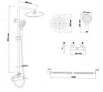 Doucheset - met Douchemengkraan - en Regendouche - Zwart, Doe-het-zelf en Verbouw, Sanitair, Ophalen of Verzenden, Nieuw