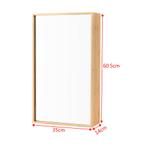 [en.casa] Spiegelkast Ikorfat bamboe 60,5x35x14 cm houtkleur, Huis en Inrichting, Badkamer | Badkamermeubels, Verzenden, Nieuw