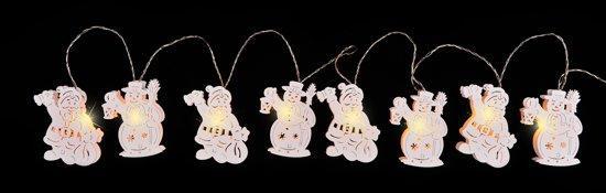 Luca Lighting - Snoer met houten kerstman en LED verlichting, Diversen, Kerst, Verzenden