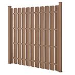 WPC Schuttingpaneel 11 planken met palen 185x376 cm bruin, Tuin en Terras, Verzenden, Nieuw