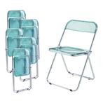 Klapstoel set van 6 Pornainen 74x46x47 cm mintgroen [en.casa, Huis en Inrichting, Stoelen, Verzenden, Nieuw