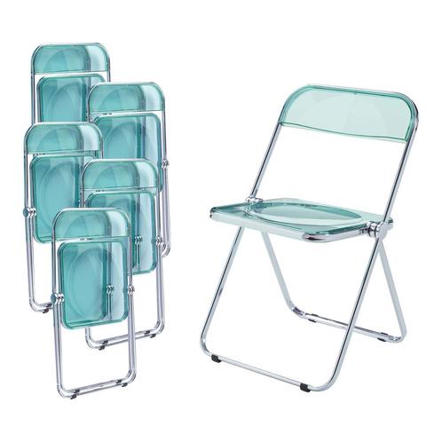 Klapstoel set van 6 Pornainen 74x46x47 cm mintgroen [en.casa, Huis en Inrichting, Stoelen, Verzenden