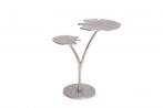 Decoratieve bijzettafel GINKGO LEAFS 50cm zilver handgemaakt, Ophalen of Verzenden, Nieuw