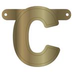 Gouden Metallic Banner Letter C | Nieuw! | Letterbanner, Hobby en Vrije tijd, Nieuw, Verzenden