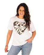 Wit T-shirt met zwarte Love print van Gemma Ricceri, Kleding | Dames, T-shirts, Nieuw, Verzenden