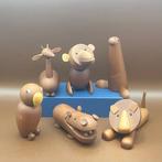 Senshukai  - Speelgoed meubels 6 Vintage wooden animals, Antiek en Kunst