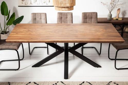 Massief houten eettafel GALAXIE 200cm steenafwerking, Huis en Inrichting, Tafels | Eettafels, Ophalen of Verzenden