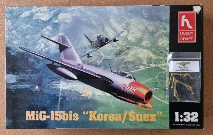 Hobbycraft HC1690 MiG-15bis + metal landing gear 1:32, Hobby en Vrije tijd, Modelbouw | Vliegtuigen en Helikopters, Verzenden