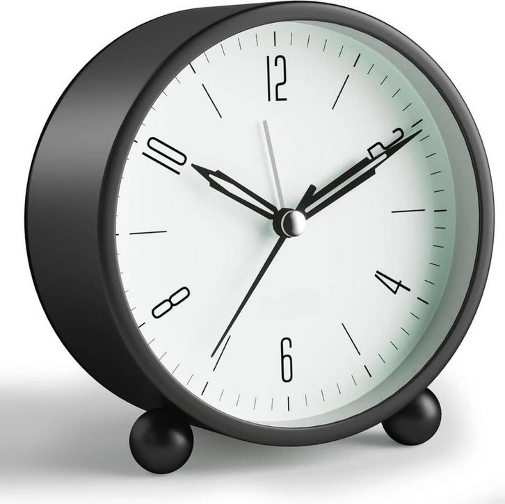 Tyme Wekker Analoog - Zonder Tikgeluid - Met Alarm - Incl., Huis en Inrichting, Woonaccessoires | Overige, Nieuw, Ophalen of Verzenden