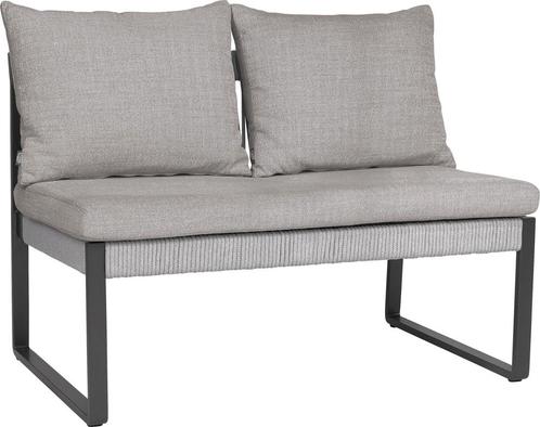 Stern Tammo tuinbank 2-zits aluminium antraciet/koord steen, Tuin en Terras, Tuinmeubel-accessoires, Ophalen of Verzenden