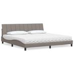 vidaXL Bed met matras Hanko stof taupe 200x200 cm, Huis en Inrichting, Slaapkamer | Bedden, Verzenden, Overige maten, 200 cm, Stof