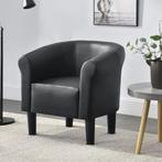 Kuipstoel Ariel schelpen fauteuil kunstleer 70x70x58 cm zwar, Verzenden, Nieuw