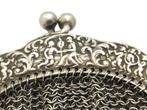 Zilveren beursje; Duitsland ca. 1900 (duinland, barok), Antiek en Kunst, Ophalen of Verzenden, Zilver