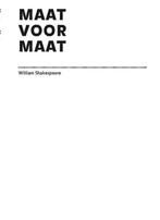 Maat voor maat / Toneelreeks Zeeland Nazomerfestival, Verzenden, Gelezen, William Shakespeare