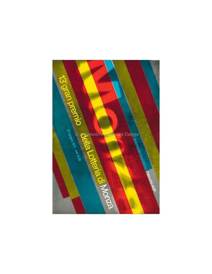 1971 GRAN PREMIO DELLA LOTTERIA DI MONZA OFFICIELE, Boeken, Auto's | Boeken