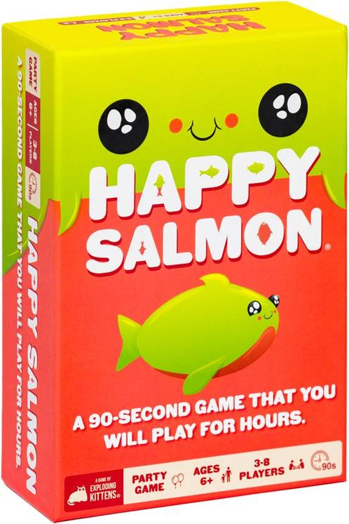 Happy Salmon - Party Spel | Exploding Kittens -, Hobby en Vrije tijd, Gezelschapsspellen | Bordspellen, Nieuw, Verzenden