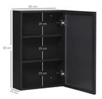 Zwarte Wandspiegelkast 40×15×60 cm – Badkamerkast 3 Lagen, Huis en Inrichting, Kasten | Overige, Verzenden, Nieuw