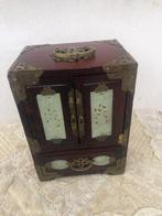 Kast - Hout, Messing, Prachtige doos in de vorm van een, Antiek en Kunst