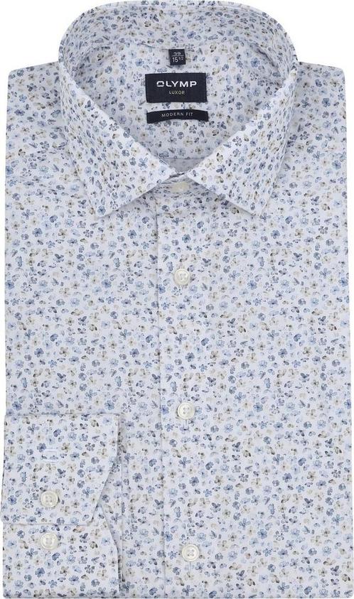 Olymp Luxor Overhemd Bloem Blauw maat 43 Heren, Kleding | Heren, Overhemden, Blauw, Nieuw, Verzenden