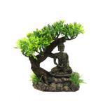 Bonsai boom met boeddhabeeld OS-292 - aquarium decoratie, Dieren en Toebehoren, Vissen | Aquaria en Toebehoren, Ophalen of Verzenden