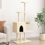 vidaXL Kattenmeubel met sisal krabpalen 145 cm crèmekleurig, Verzenden, Nieuw
