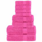 vidaXL 8-delige Handdoekenset SOLUND 600 g/m² roze, Verzenden, Nieuw, Roze