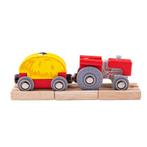 Bigjigs Rode Trekker en Wagen (4) van €8,99 voor €7,19, Ophalen, Nieuw
