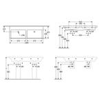 Wastafel Villeroy & Boch Subway 3.0 Dubbele wasbak Met, Ophalen of Verzenden, Nieuw